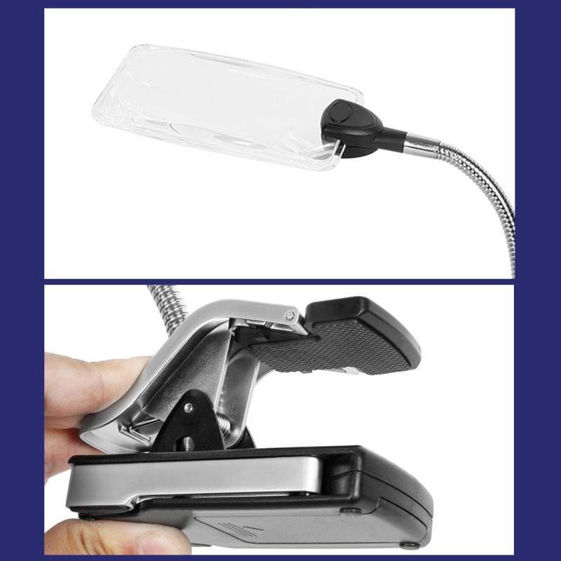 Pro Flexible Hands Free LED Magnifying Glass Desk Lamp Bright LED Illuminated Magnifier with Clamp for Reading