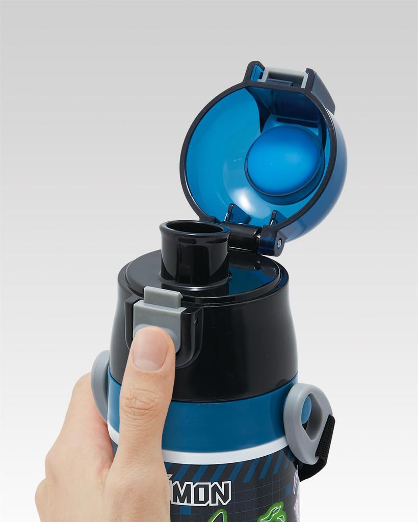 Skater Бутылка для воды из нержавеющей стали, двухсторонняя, для прямого питья, 470 мл, чашка для питья, 430 мл, легкая, типа Pokemon 25, для мальчиков, термоизолированная бутылка для воды