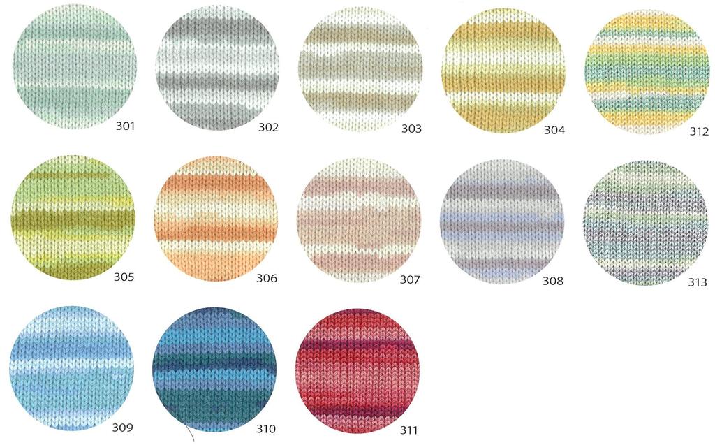 Hamanaka Washed Cotton Gradient Yarn Medium Thick Light Blue 40g 102m Set of 5 Balls 2333 Col.302 Approx.