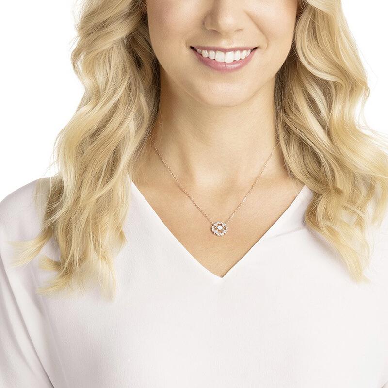 Swarovski Floral Dancing Necklace Women necklace Rose-Gold 5408437
