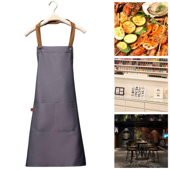 Профессиональный кухонный фартук для мужчин и женщин, водонепроницаемый пылезащитный регулируемый фартук для шеи, идеально подходит для кафе, салонов красоты, работы с ногтями
