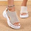 Fashion 2024 Hot Selling New Versatile Women's Shoes Summer Thick Sole Mesh Fashion Casual Hollow Fish Mouth Sandals Sandals Women