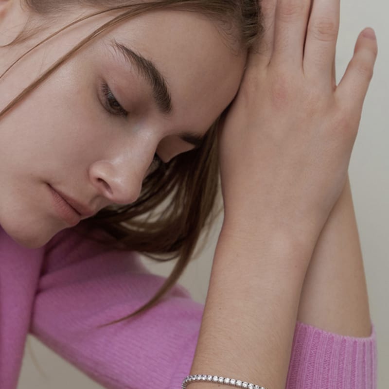 MZUU BIJOU Теннисный браслет-цепочка 3 мм