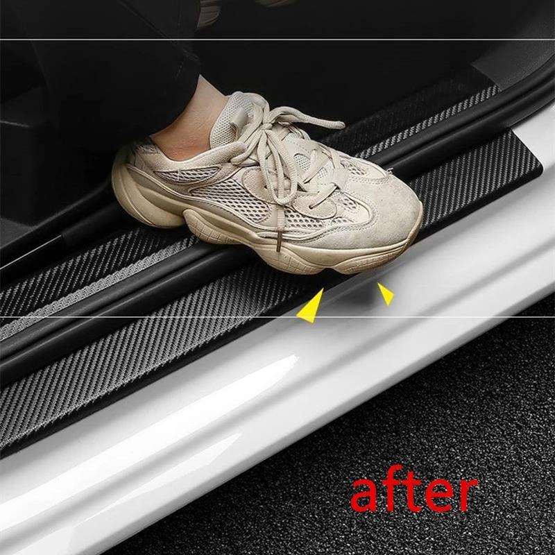 3D наклейка на автомобиль из углеродного волокна, защитная лента для самостоятельного изготовления пасты, боковое зеркало на пороге автомобиля, лента против царапин, водонепроницаемая защитная пленка