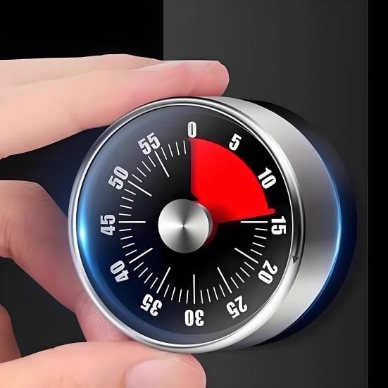 Портативный механический кухонный таймер 55-минутный магнитный визуальный таймер обратного отсчета для приготовления пищи, выпечки, техники «помидор», учебы, детских игр, управления временем, секундомер