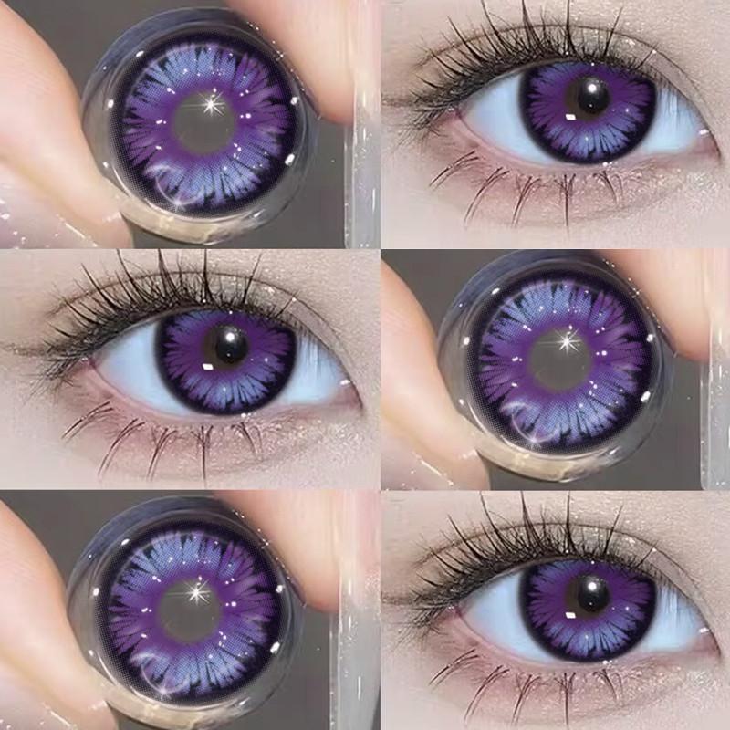 Eyeshare Косплей Цветные Контактные Линзы 1 пара Розовые Фиолетовые Линзы Аниме Ролевая Игра Макияж Глаз Мягкие Линзы Модная Косметика
