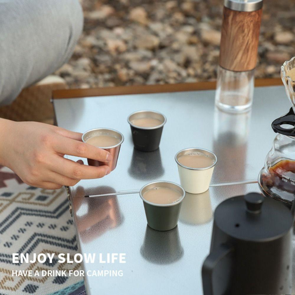 Wear-resistant Camping Cups Stainless Steel 304 Water Tea Mug  Hiking Gear