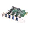 Cablecc Низкопрофильная карта расширения PCI Express с 4 портами USB-хаб 5 Гбит/с для материнской платы PCI-E 3.0
