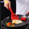2 In 1 Kitchen Gadget Accessories Omelette Shovel Clip Non Stick Silicone Spatula Tongs Toast Pancake Egg Clamp Frying Steak