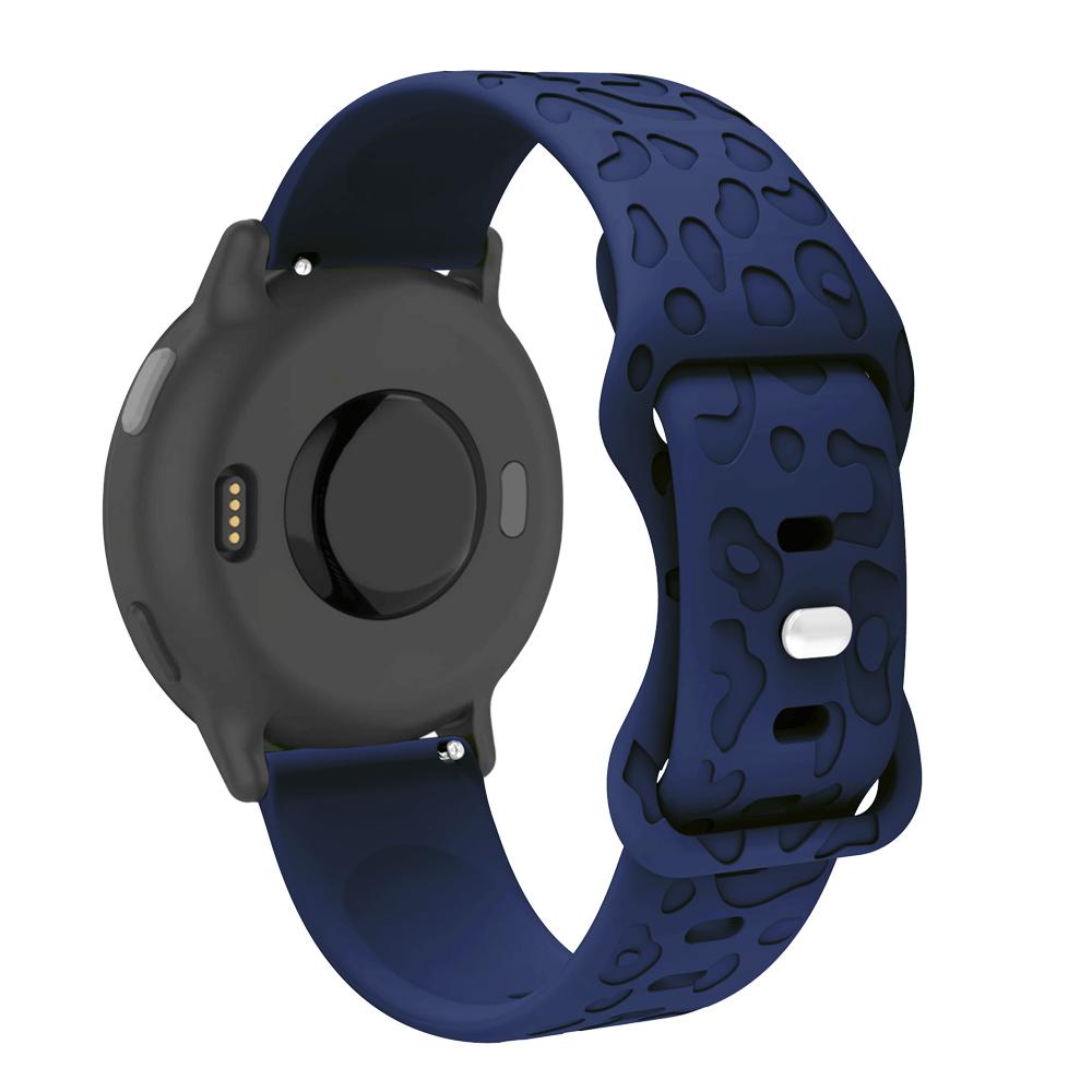 Силиконовый ремешок с леопардовым принтом 18 мм, 20 мм, 22 мм для Garmin Forerunner 245 255 265 Vivoactive 5 Venu SQ, ремешок для умных часов Huami Amazfit Bip GTS GTR