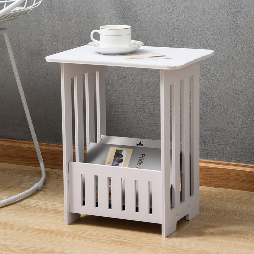 Креативный мини-квадратный журнальный столик из ПВХ, чайный столик, домашняя гостиная, спальня, стеллаж для хранения, прикроватная тумбочка в стиле арт-деко, фруктовый чайный столик