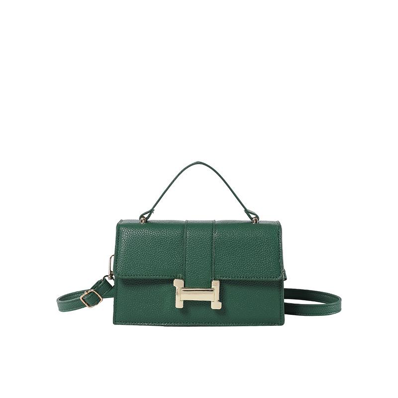 Портативная маленькая квадратная сумка с узором личи, женская, 2024, новая модная сумка через плечо, универсальная сумка-мессенджер с текстурой