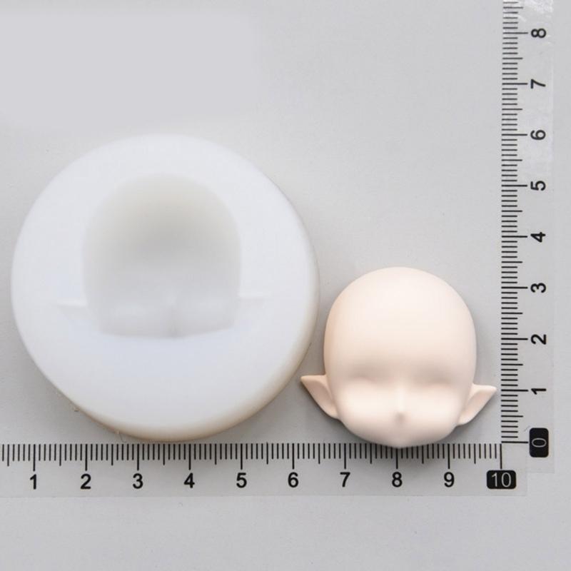 BJD Форма для лица человека OB11 Мягкая керамика Q-версия Счастливые закрытые глаза Сверхлегкая глина Мастика Силиконовая форма 4.5см 6см