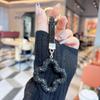 Full Diamond Flower Clover Keychain with Rope - Korean Style