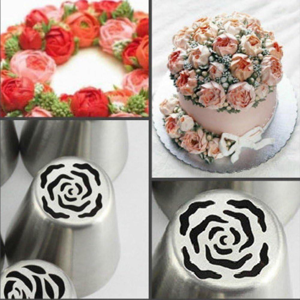 Creative Flower Squeeze Mouth Large Size Cream Piping Tips Pastry Piping Nozzle  Kitchen Gadgets