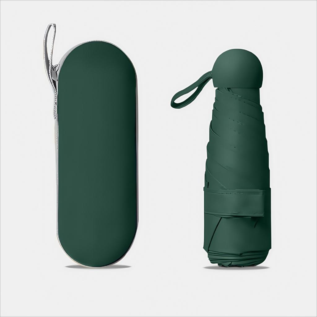 18СМ 6 спиц Легкий Компактный Карманный Зонт с Коробкой для Хранения Складной Дорожный Зонт для Повседневной Жизни Солнечных и Дождливых Дней