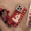 Красный Клетчатый Вест Хайленд Подходит для 16promax Чехол для Мобильного Телефона Apple IPhone 16 Трехмерный Мультяшный 13 Подвесная Цепочка 14 Жесткий