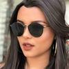 Classic Vintage Irregular Round Sunglasses Women For Men Luxury Brand Designer Sun Glasses Punk Popular Metal Mirror Shade Uv400