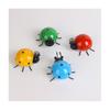 1 Pcs Mini Metal Ladybug Beetle Fence Wall Hanging Ornament Statue Patio Garden Figurine Home Decoration Creative Crafts