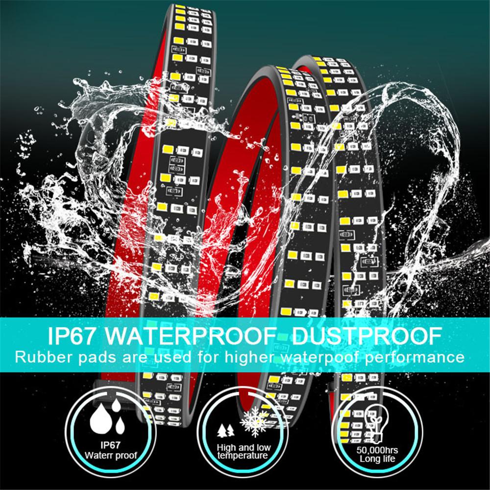 60" 3 Row 432-LED Truck Strip Tailgate Light Bar Reverse Brake Tail Signal Lamp