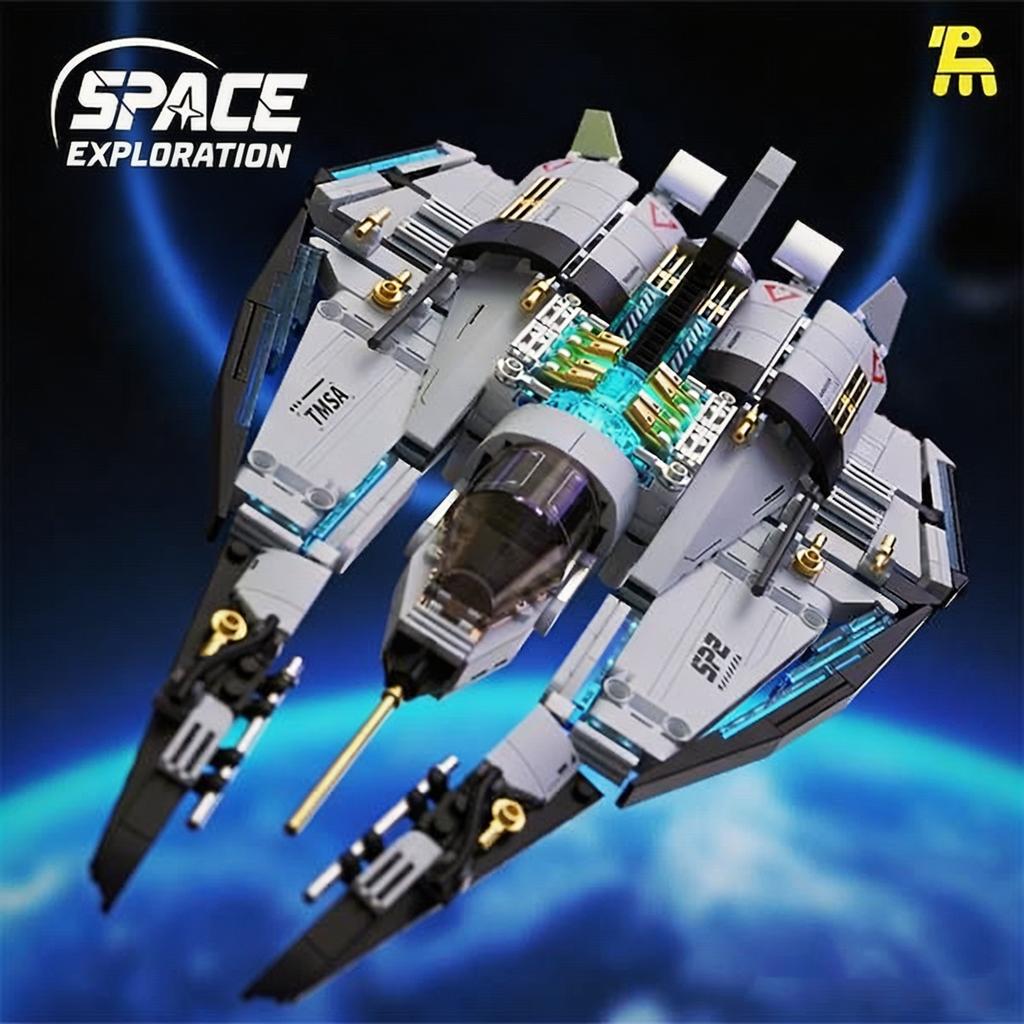 T5014 Звездный Крейсер Строительные Блоки Игрушка Moc Футуристическая Вселенная Модель Космического Корабля Кирпичи Набор Детский Высокотехнологичная Игрушка Подарок Взрослый