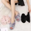 Winter Women House Slippers Fashion Warm Shoes Woman Slip On Flats Female Slides Black Pink Cozy Home  Furry Slippers