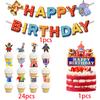 Carnival Circus Animals Decorations Banner Birthday Disposable Tableware Tablecloth Plate Cup Napkin Favors Party Supplie