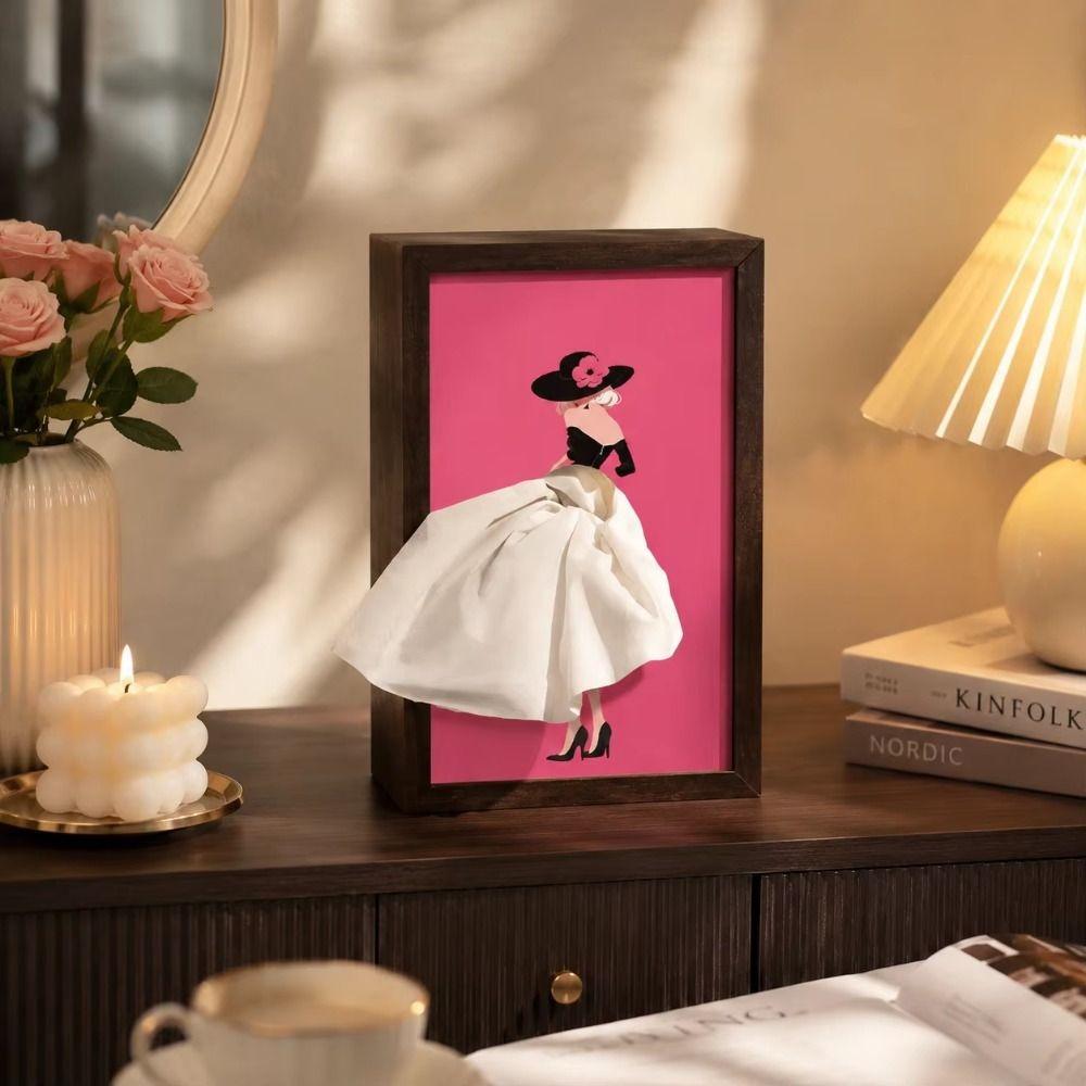 Luxury Art Ballet Tissue Box Elegant Design Tissue Dispenser Skirt Tissue Box Bedroom Table