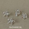 Серьги Su Chuang из стерлингового серебра S925, 3D-цветок, для девочек - Изысканный корейский стиль