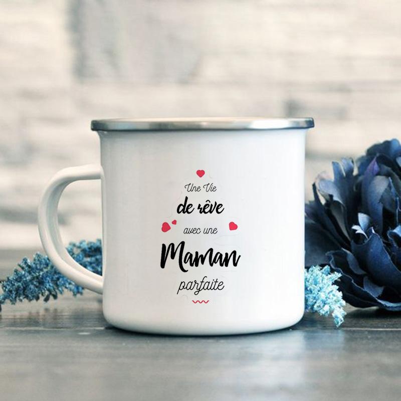 Super Mom Print Enamel Mug Creative Coffee Cup Personalized Gifts Mugs Coffee Cups Cupshe Unusual Tea Cup Drinkware Beer Travel