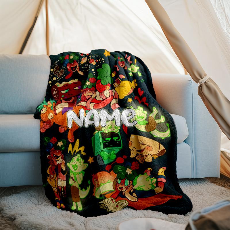 Personalized Custom Name Blanket - game Dandy's World Print Design,Blanket for Sofa,Bed,Travel,Camping - Soft and Warm, Great Gift