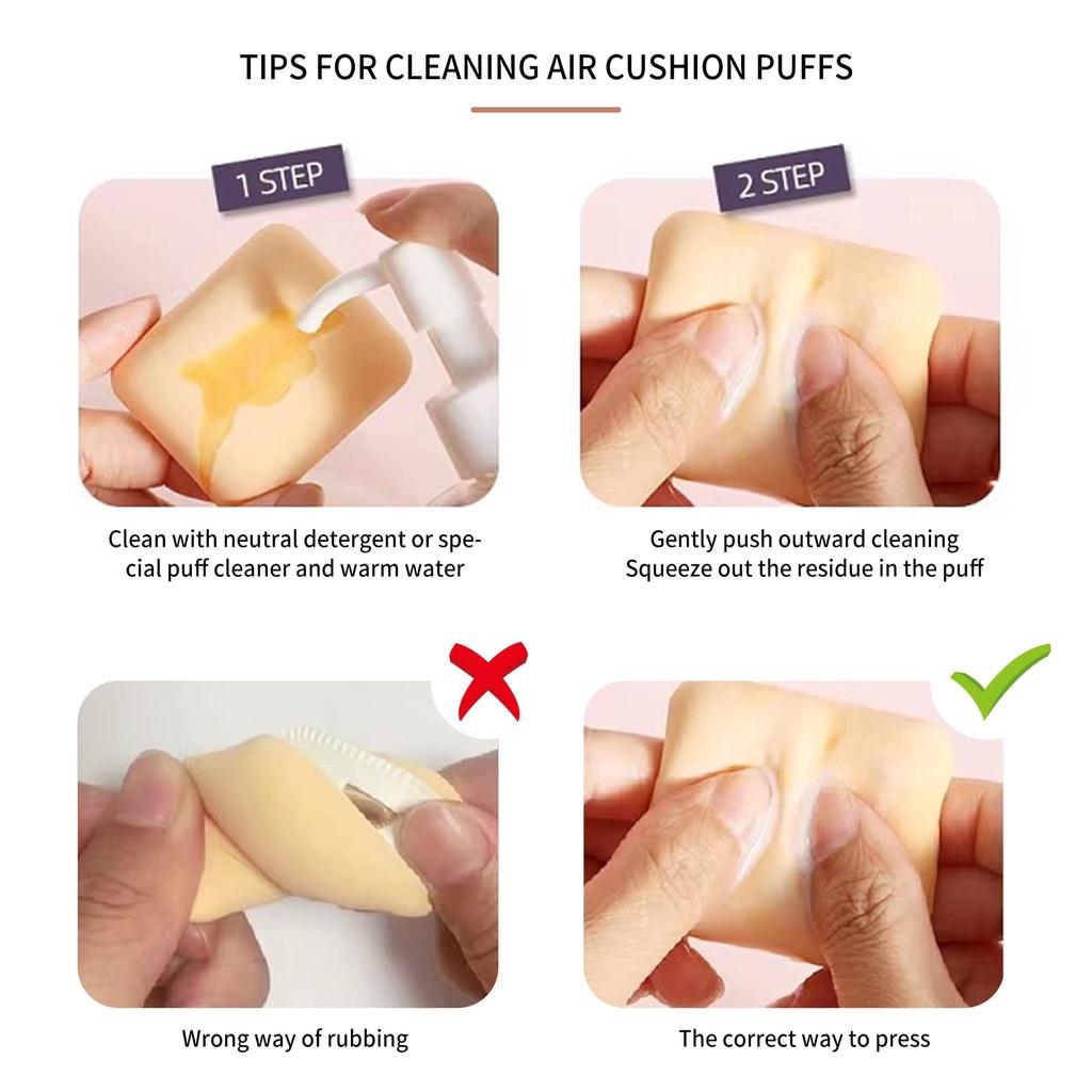 3 шт., сухие и влажные, пригодные для макияжа, косметические спонжи для пудры, мягкие и милые