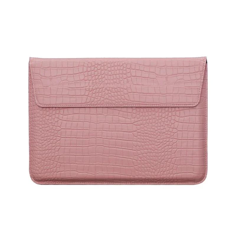 Crocodile Letters Laptop Sleeve For Macbook Air 13 15 11 Pro 13 14 16 Inch M5 M4 M3 M2 Unisex Envelope Pouch Leather Flip Case