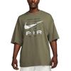 Nike Футболка с круглым вырезом с принтом алфавита, мужские топы, оливково-зеленый FD1250-222