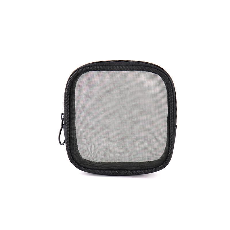 Transparent Mesh Cosmetic Travel Bag - Portable Storage for Women's Essentials