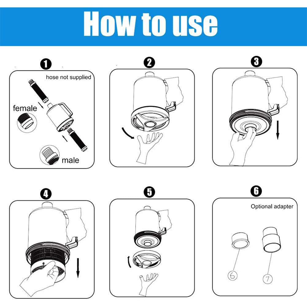Inline Pool Leaf Canister Pool Vacuum Filter with 5 Skimmer Socks Pool Leaf Collector Swimming Pool Accessories