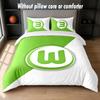 VfL Wolfsburg FC Design Bed Bedding Set 1 Duvet Cover + 2 Pillowcases Soft Breathable Household Bed Linens