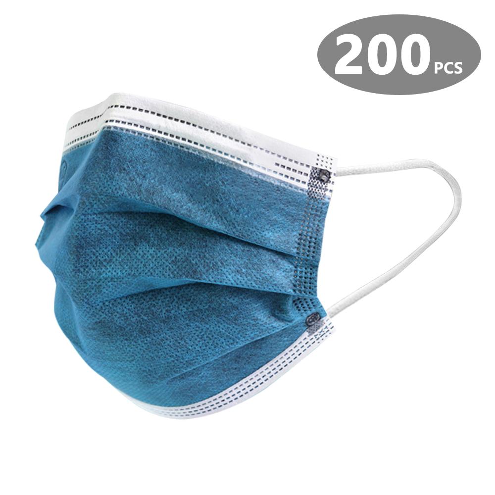 Маска с активированным углем, 10-200 шт., 4-слойный респиратор, маска для взрослых, пылезащитная маска для рта, одноразовые маски для здоровья CE