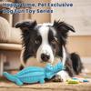 Dog Chew Toy for Aggressive Chewers Indestructible Rubber Squeaky Crocodile Puppy Teething Toy for Large Medium Small Breed To Keep Them Busy
