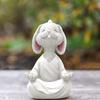 Easter Bunny Ornament Useful Waterproof Perfect Gift Whimsical Buddha Figurine for Office