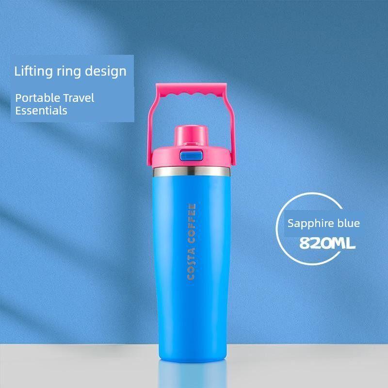 Costa Big Mac Large Capacity Vacuum Cup Large Water Cup Girl 2024 New Stainless Steel Student Carrying Cup