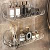 Punch Free Transparent Storage Box Wall-mounted Shower Storage Rack Toilet Shampoo Holder