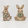 Wooden Easter Bunny Tiered Ornaments Rustic Cute Party Favors