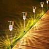 Solar Lighting Mini Outdoor Camping Light Waterproof Stainless Steel Courtyard Light Lawn Courtyard Garden Path Landscape Light