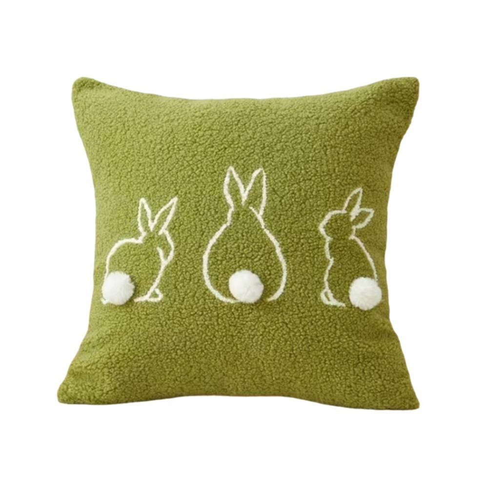 Plush Easter Bunny Pillow Cover Square/Rectangular Pillowslip Cartoon Rabbit Pillow Case Bed Room