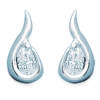 [E9043] - Silver Earrings 'Câlin' Silver White - 14x7 Mm