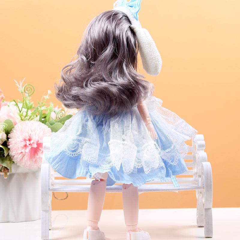30 см аниме BJD девушки одеваются кукла 22 сустава подвижное тело юбка шляпа головной убор игрушка «сделай сам»