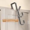 Yousheng Door Hook Metal Coat Rack Strong Load-bearing Space Saving Simple Installation Hats Bags Organizer Towel Clothes Hanger