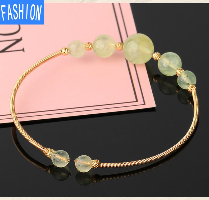 Натуральный кристалл, круглый бисер, геометрический художественный простой браслет