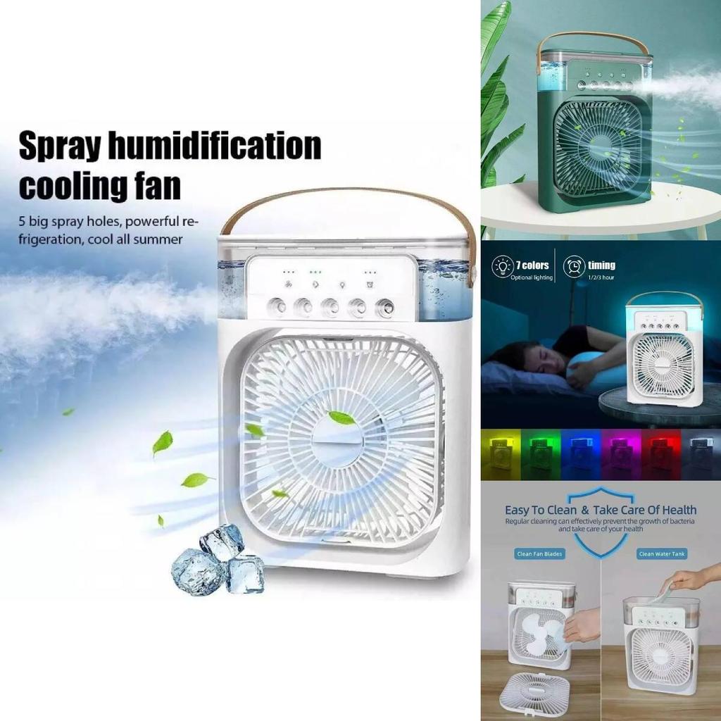 Fan Portable Atomizing Air Conditioner Household Air Cooler Led Night Lights